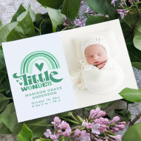 Geboortedatum Foto Briefkaart | Little Wonder