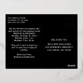 Geboortedatum Foto Briefkaart Womb Mates Folie (Achterkant)