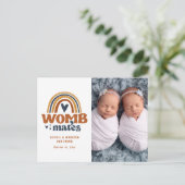 Geboortedatum Foto Briefkaart | Wombates (Staand voorkant)