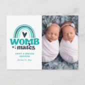 Geboortedatum Foto Briefkaart | Wombates (Voorkant)