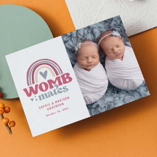 Geboortedatum Foto Briefkaart Wombates
