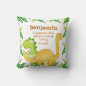 Geboortedatum: geboortedatum Dinosaur Kussen (Voorkant)