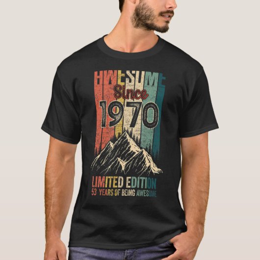 Geboortedatum Geweldige sinds 1970 Vintage T-shirt (Voorkant)