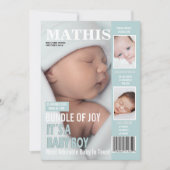 Geboortedatum Hoesje 3 Foto's Aankondiging (Voorkant)