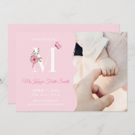 Geboortedatum Initiaal Kaart (Voorkant / Achterkant)