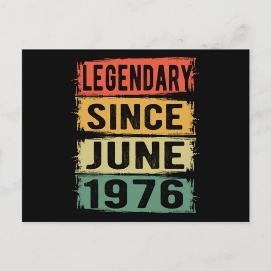 Geboortedatum: juni 1976 briefkaart (Voorkant)