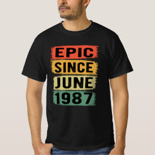 Geboortedatum: juni 1987 t-shirt