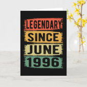 Geboortedatum: juni 1996 kaart (Gele Bloem)