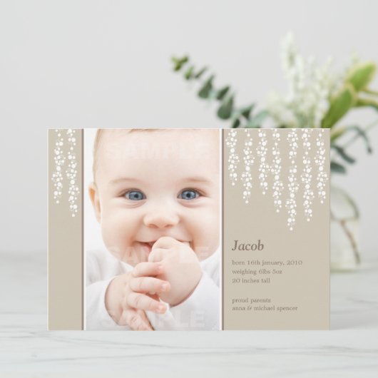 Geboortedatum: Kaart (Staand voorkant)