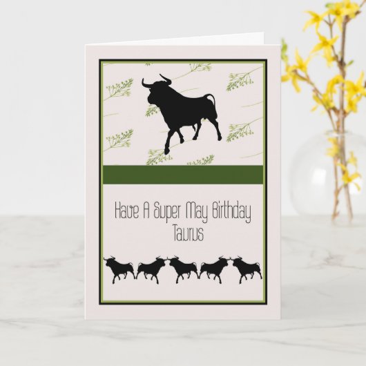 Geboortedatum Kaart voor een Taurus apr. 20 t/m 20 (Gele Bloem)