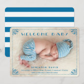 Geboortedatum Lijst met zoete vermelding Aankondiging (Voorkant / Achterkant)