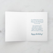 Geboortedatum maart: Aquamarine Birthstone en Bloe Kaart (Binnen)