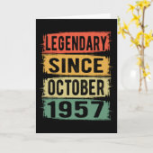 Geboortedatum: oktober 1957 kaart (Gele Bloem)