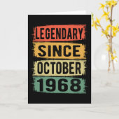 Geboortedatum: oktober 1968 kaart (Gele Bloem)