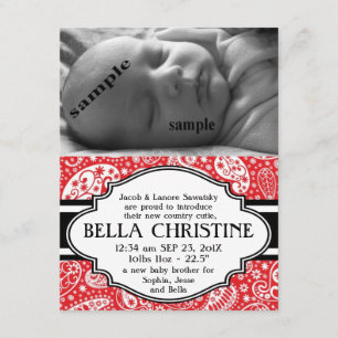 Geboortedatum: Paisley New Baby Girl Aankondiging