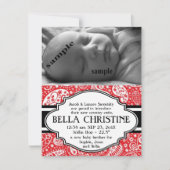 Geboortedatum: Paisley New Baby Girl Aankondiging (Voorkant)