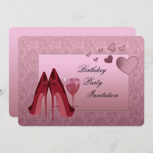 geboortedatum partijuitnodiging kaart (Voorkant / Achterkant)