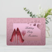 geboortedatum partijuitnodiging kaart (Staand voorkant)