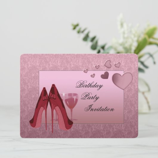 geboortedatum partijuitnodiging kaart (Staand voorkant)