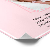 Geboortedatum Poster Baby Girl (Hoek)