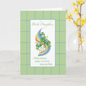 Geboortedatum Religieuze St. Patrick's Day Rainb Kaart (Gele Bloem)