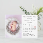 Geboortedatum Save The Date (Staand voorkant)