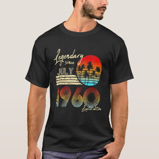 Geboortedatum: sinds juli 1960 t-shirt (Voorkant)