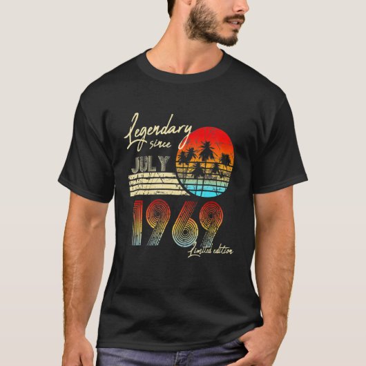 Geboortedatum: sinds juli 1969 t-shirt (Voorkant)