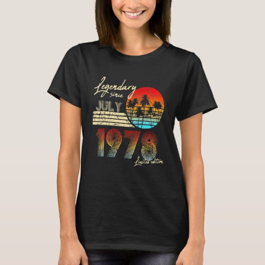 Geboortedatum: sinds juli 1978 t-shirt (Voorkant)