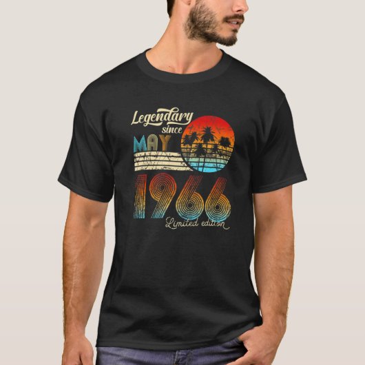 Geboortedatum: sinds mei 1966 Gift T-shirt (Voorkant)