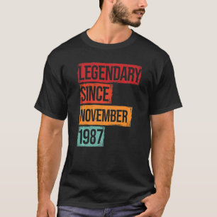 Geboortedatum: sinds november 1987 t-shirt
