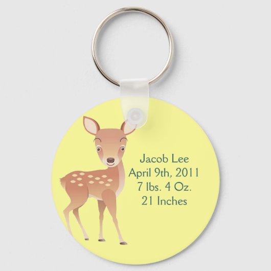 Geboortedatum Sleutelhanger Baby Deer (Voorkant)