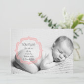 Geboortedatum: Sweet Baby Girl Aankondiging (Staand voorkant)