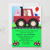 Geboortedatum uitnodiging 020: boer Truck (Voorkant)
