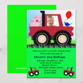 Geboortedatum uitnodiging 020: boer Truck (Voorkant / Achterkant)