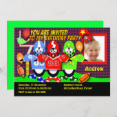 Geboortedatum: uitnodiging 028B: Amerikaans Footba (Voorkant / Achterkant)