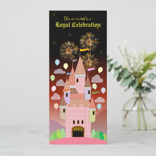 Geboortedatum: uitnodiging 029: Castle IIB (Staand voorkant)