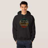 Geboortedatum: Vintage 2001 Hoodie (Voorkant volledig)