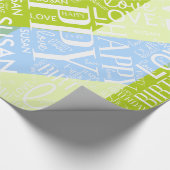 Geboortedatum Voeg de Naam Groene ID274 van de Mid Cadeaupapier (Hoek)