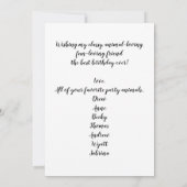 Geboortedatum: Vrouw Friend Dierenvriend Kaart (Achterkant)