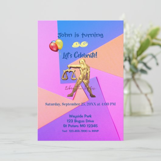 Geboortedatum - Weegschaal (23 september - 22 okto Kaart (Staand voorkant)