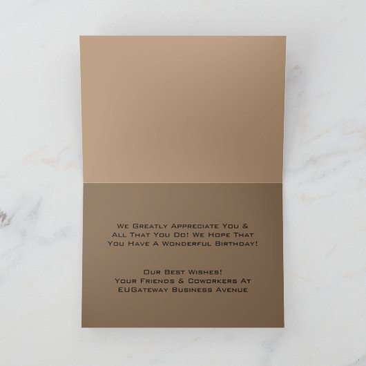 Geboortedatum werknemer met Logo bedrijf Kaart (Binnen)