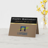 Geboortedatum werknemer met Logo bedrijf Kaart (Gele Bloem)