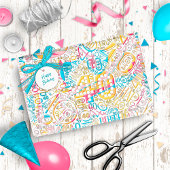 Geboortedatum Word Cloud 40 B ID270 Cadeaupapier