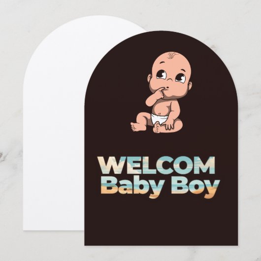 geboortefelicitatiekaarten kaart (Voorkant / Achterkant)