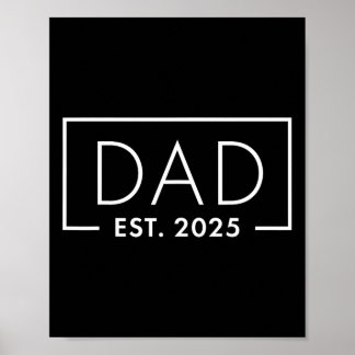 Geboortegeschenk Co. Grappig 1e keer papa est 2025 Poster