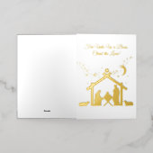 Geboortegoudfolie Folie Feestdagenkaart (Buiten Laag)