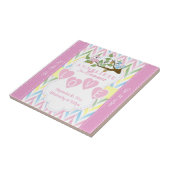 Geboorteinformatie - Baby eekhoorns Tegeltje (Zijkant)