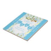 Geboorteinformatie - Pastel Blue Baby Squirrels Tegeltje (Zijkant)