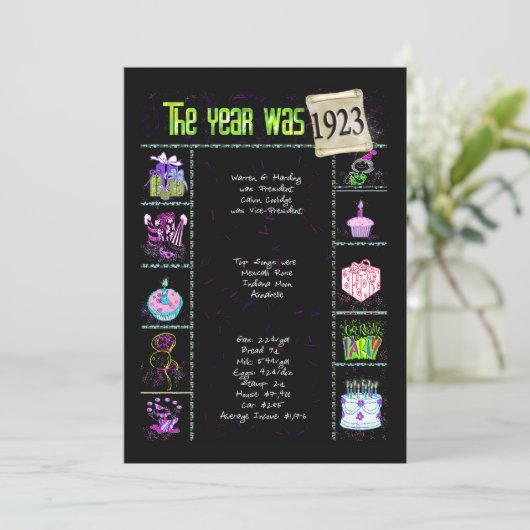 Geboortejaar 1923 kaart (Staand voorkant)